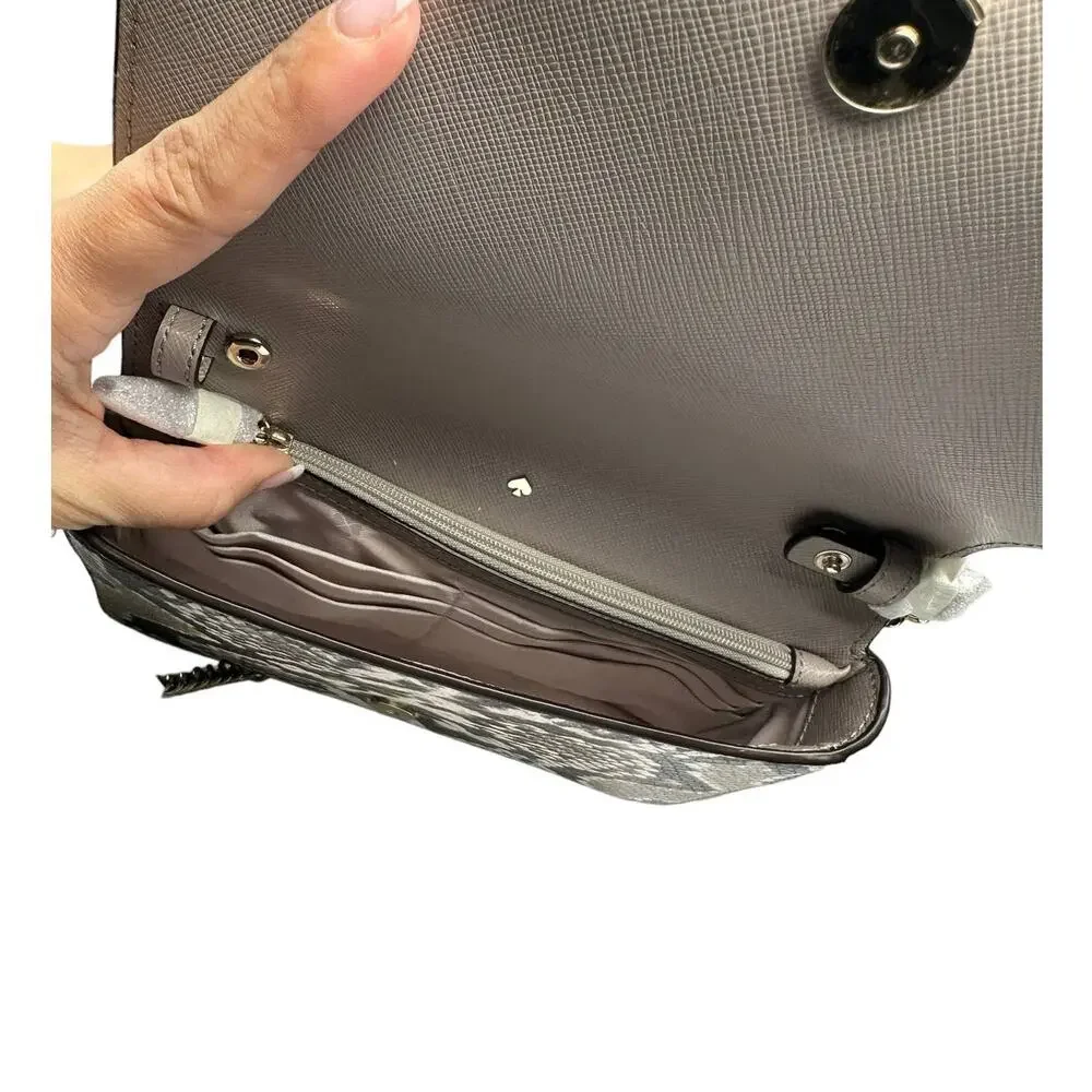 Kate Spade Spencer python-embossed chain wallet Clutch Crossbody